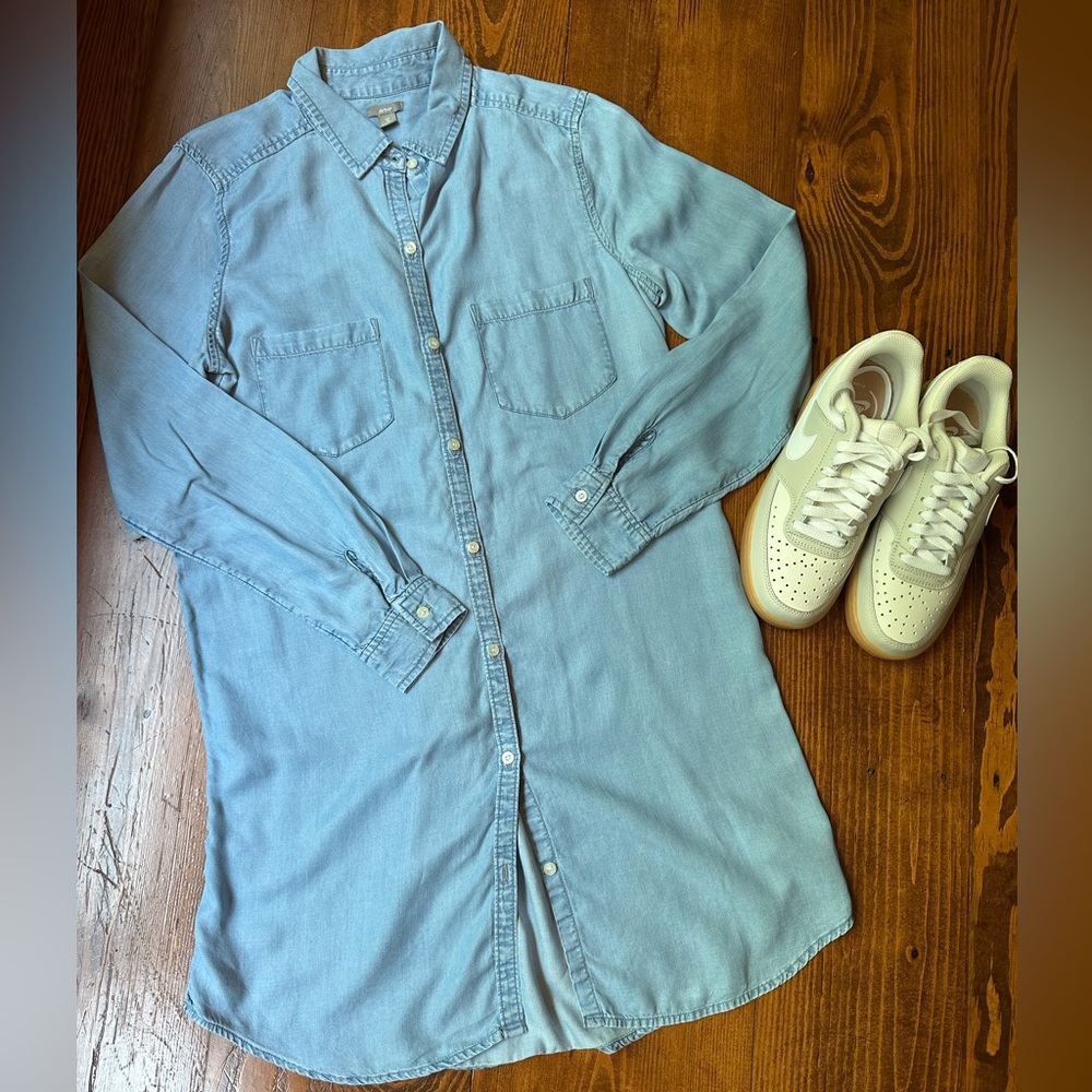 Aerie Blue Denim Shirt Dress